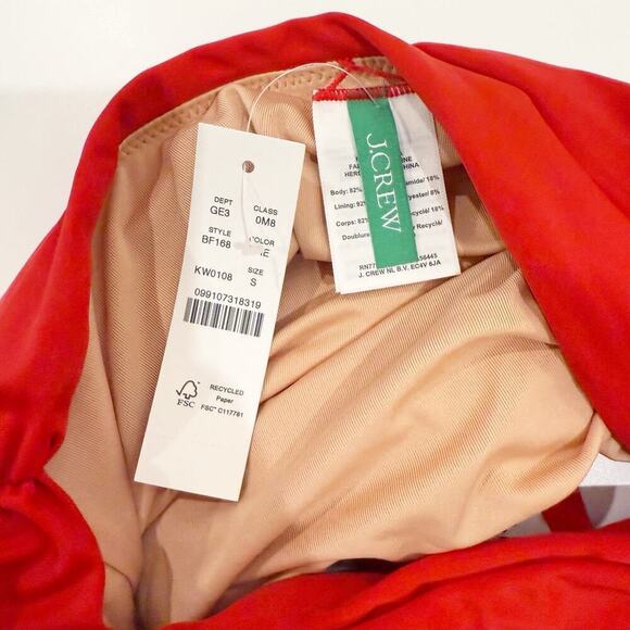 NWT J. Crew Bikini Top, Ruched High Waist, 1989 Bottom Sz Small Swimsuit New 3pc - Picture 7 of 11